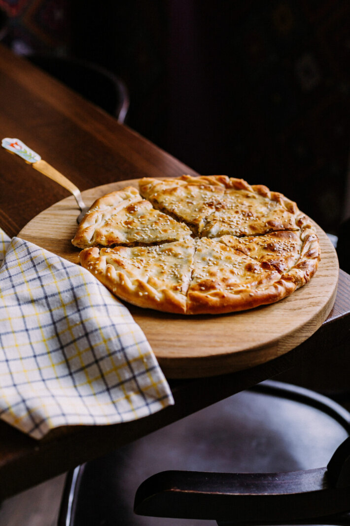 Кубдари с курицей и грибами