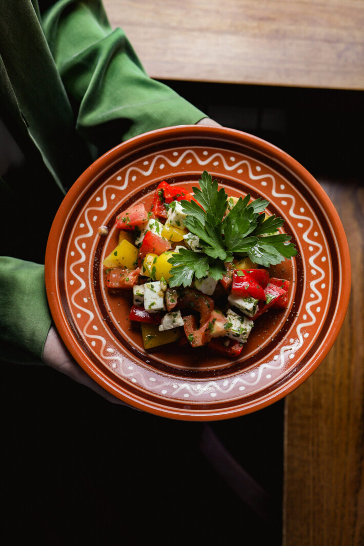 Салат с брынзой