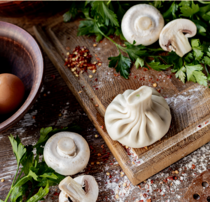 Хинкали с грибами