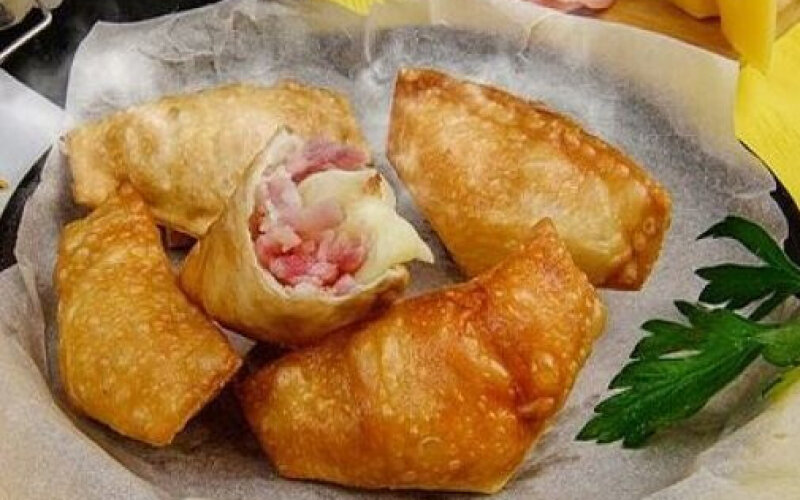 Мини чебуреки с ветчиной