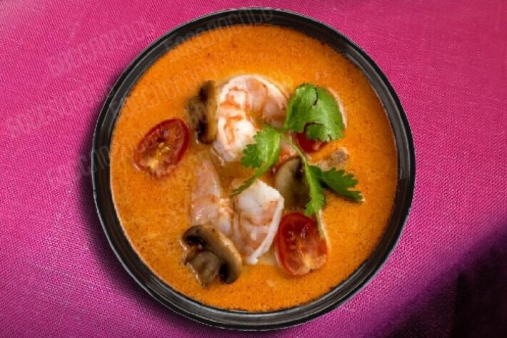 Суп «Том ям» с креветками