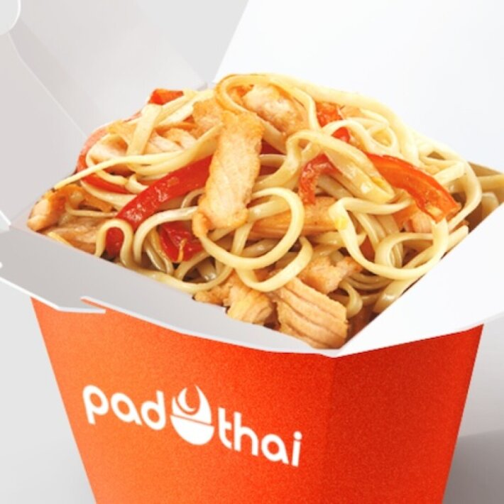 Лосось в сливочном соусе с лапшой удон