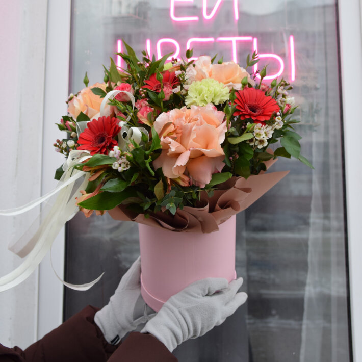 Композиция в коробке «Рассвет внутри»