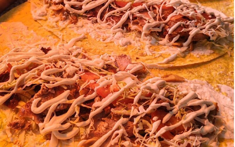 Шаурма с курицей и свининой L