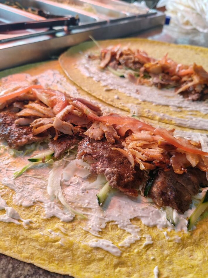 Шаурма с курицей и свининой M