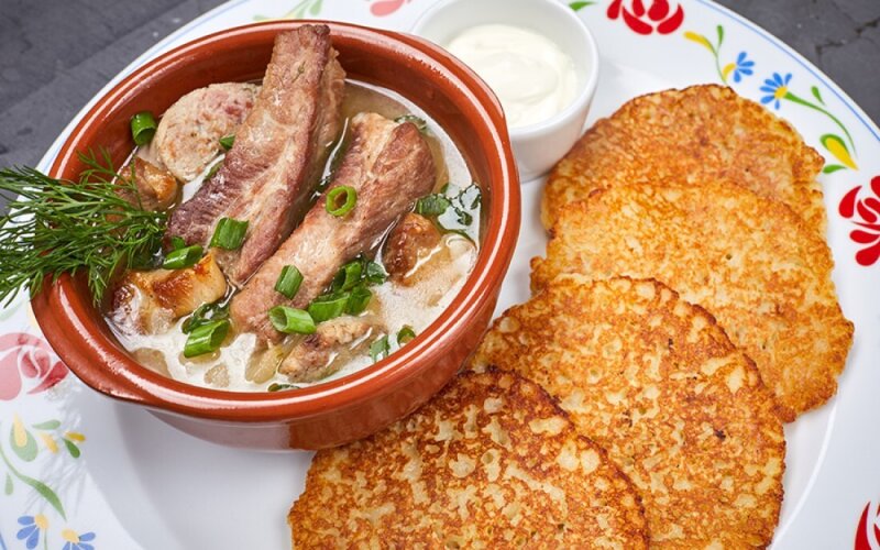Драники с мачанкой