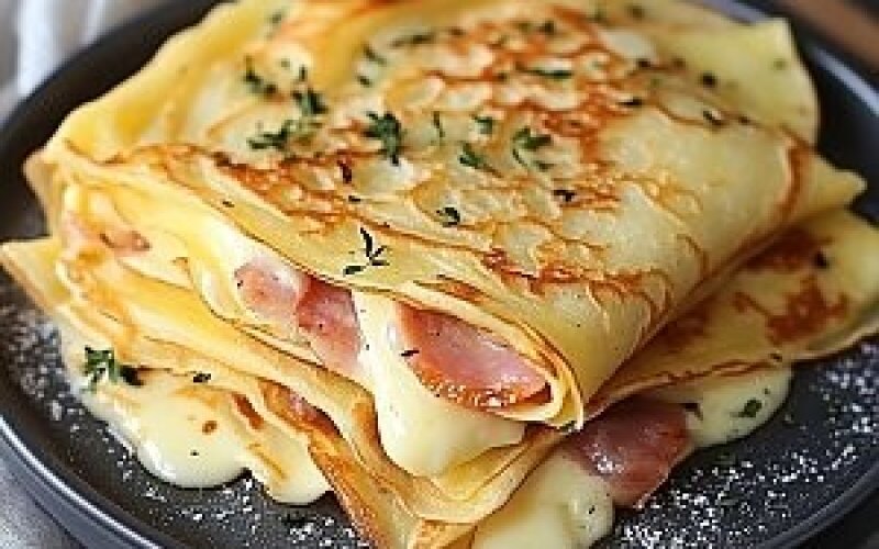 Блин с ветчиной и сыром