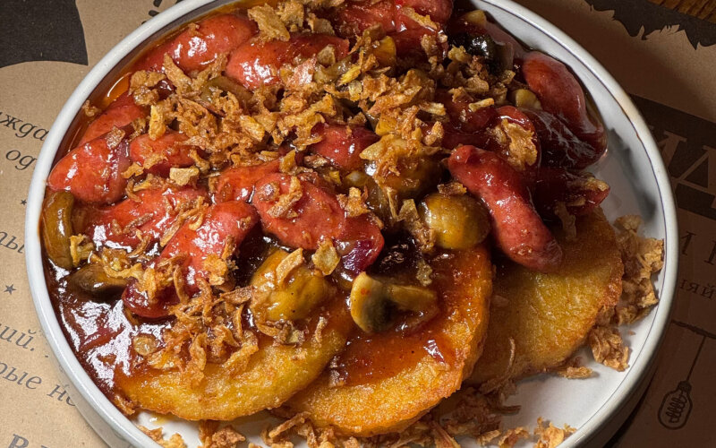 Драники с колбасками