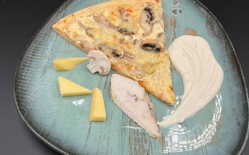 Пицца с курицей и грибами
