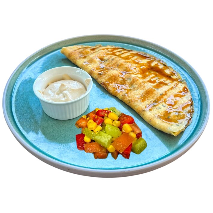 Омлет с ветчиной куриной