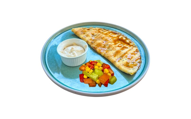 Омлет с ветчиной куриной
