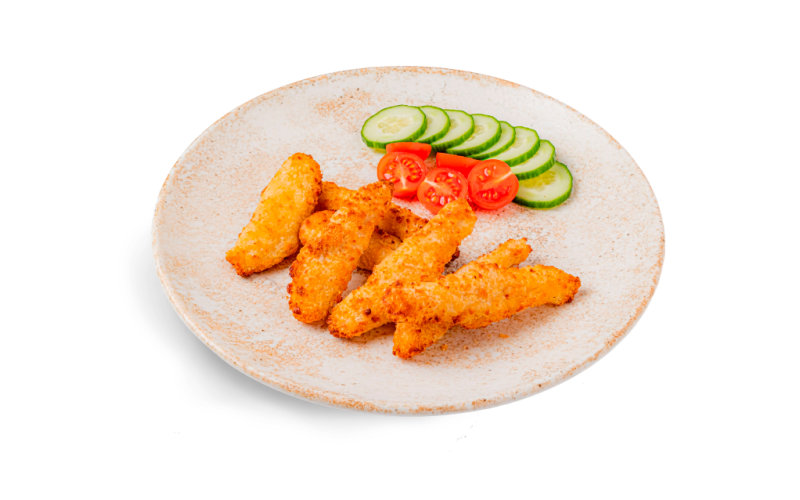Куриные стрипсы с овощами