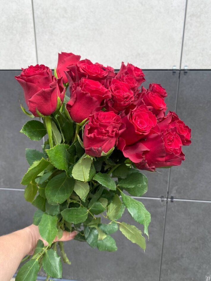 Букет из 15 кенийских роз «Родос»