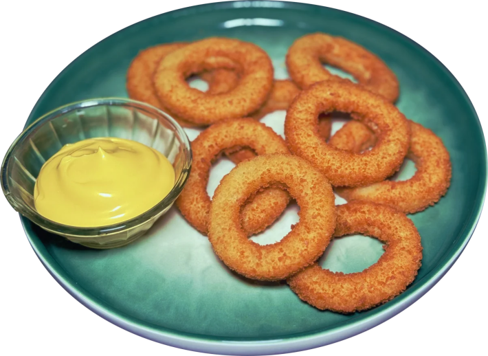 Луковые кольца с соусом