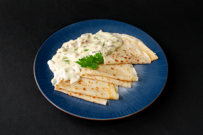 Блины с мачанкой