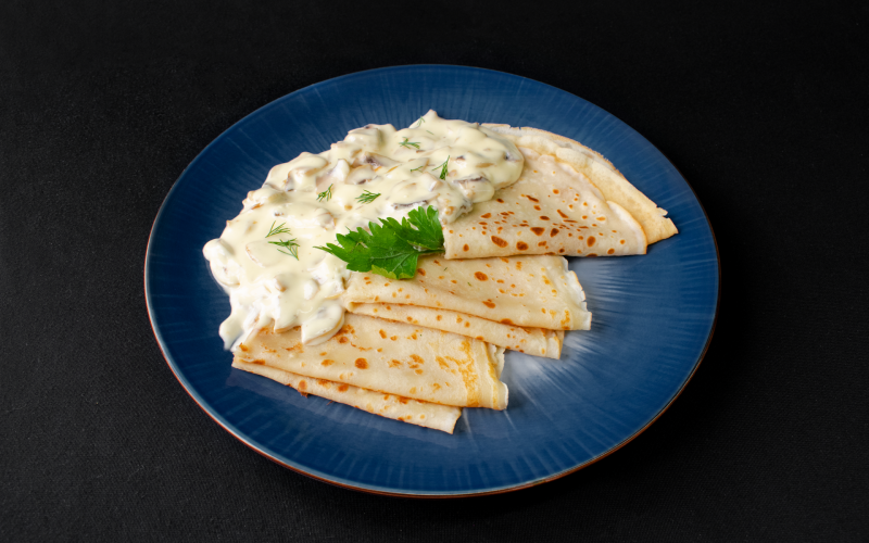 Блины с мачанкой