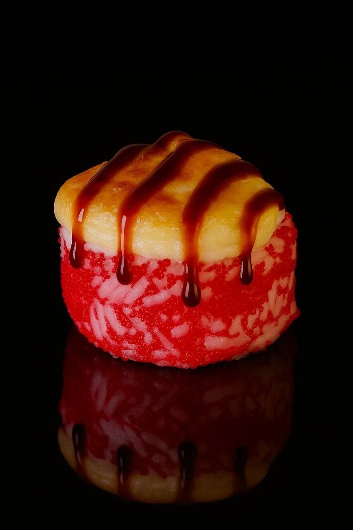 Ролл запечённый «Калифорния с лососем и креветкой»