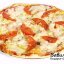 Пицца с креветками, ананасом и ветчиной