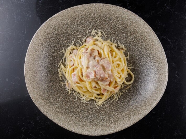 Паста «Карбонара» на желтках