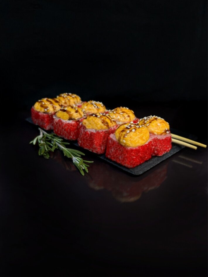 Запечённая калифорния с лососем 8 шт.