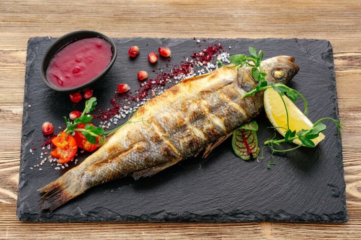 Сибас на углях