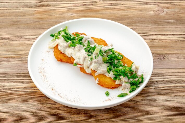 Драники с мачанкой