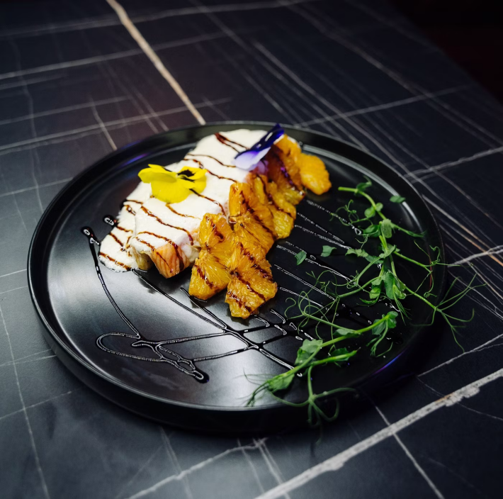 Стейк из лосося «Монблан»