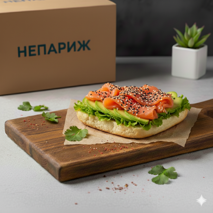 Тост с авакадо и рыбкой