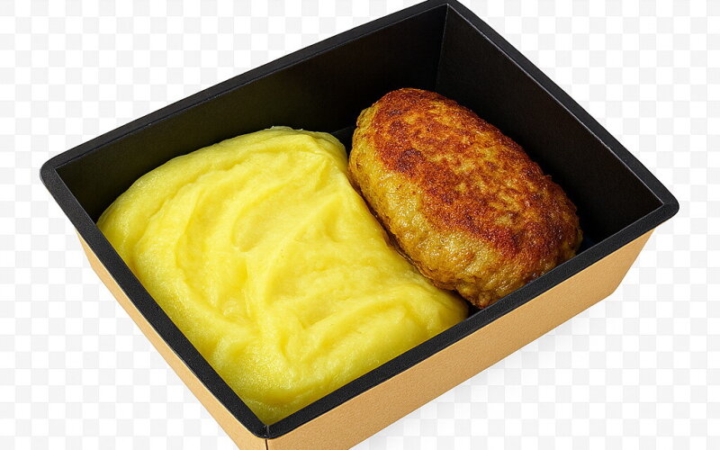Котлета свиная с картофельным пюре