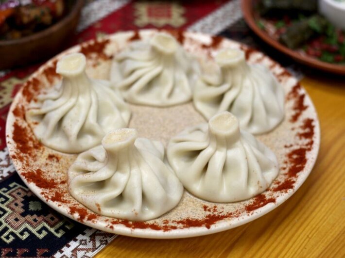 Хинкали с картофелем и беконом