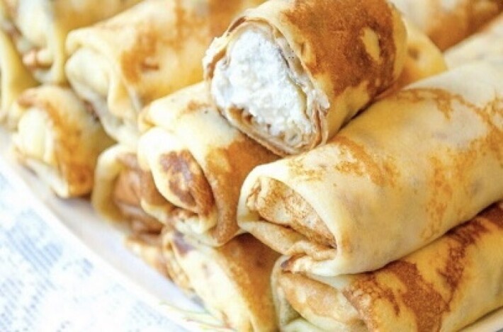 Блинчик с творогом и изюмом