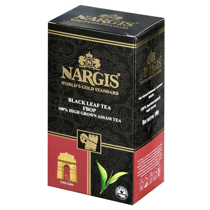 Чай индийский черный листовой Nargis Ассам (Assam) FBOP среднелистовой, 250 гр