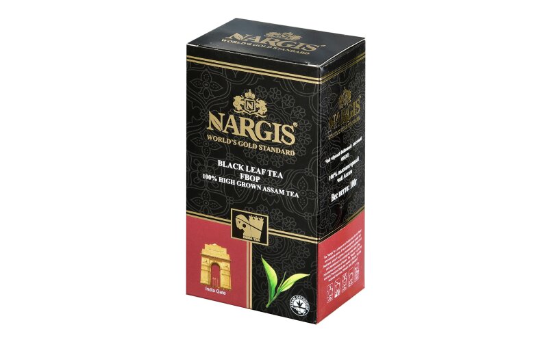 Чай индийский черный листовой Nargis Ассам (Assam) FBOP среднелистовой, 250 гр