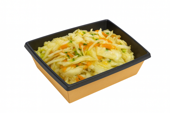 Салат из капусты, моркови и огурца с маслом