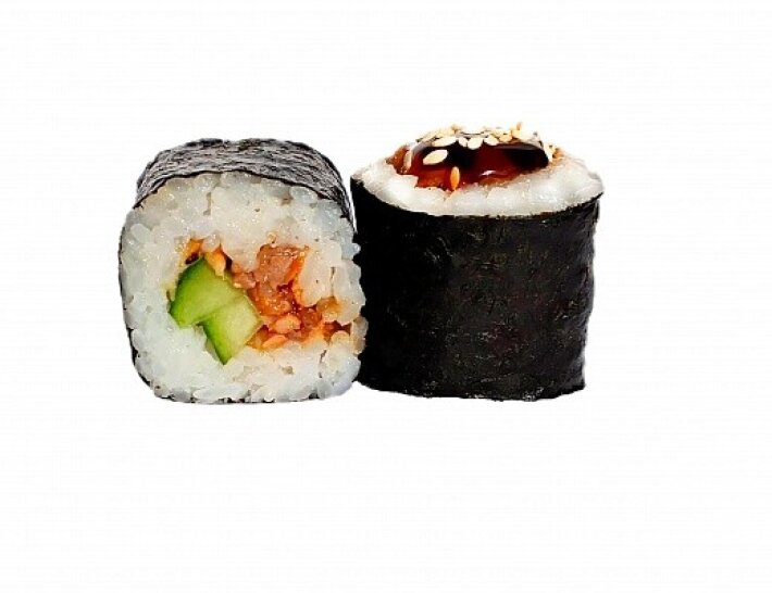 Ролл «Лосось терияки» с огурцом