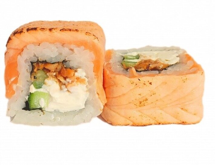 Ролл «Филадельфия» с лососем терияки