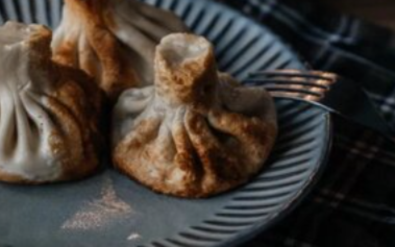 Жареные хинкали с мясом