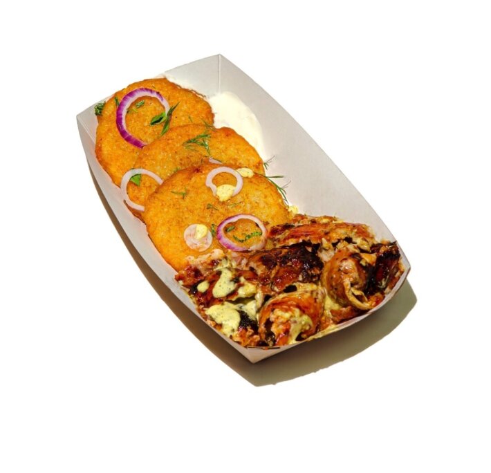 Драники с курочкой гриль