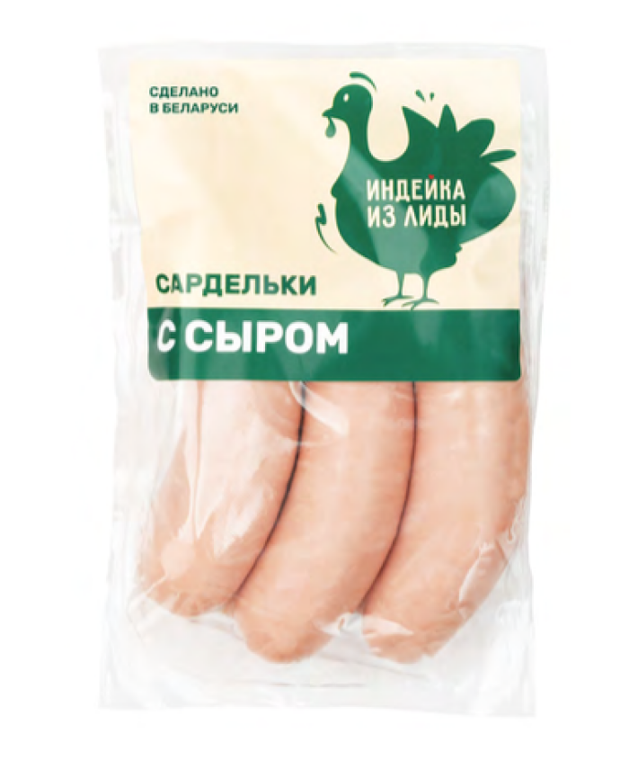 Сардельки из индейки с сыром