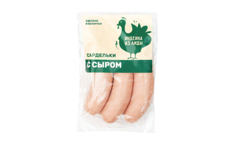Сардельки из индейки с сыром