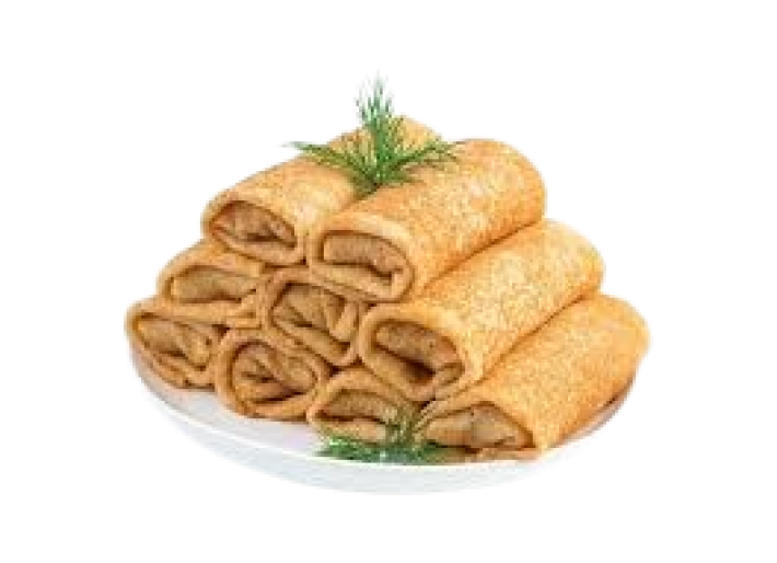 Блинчики с курицей, грибами и сметаной