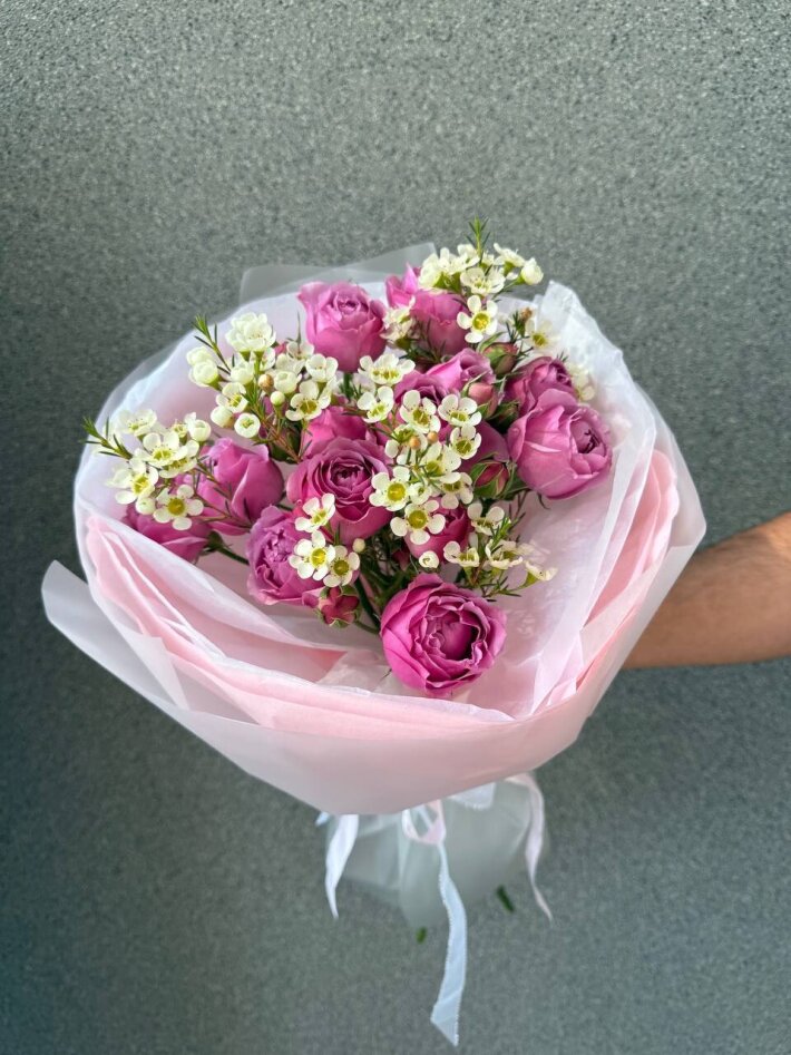 Букет розовая нежность