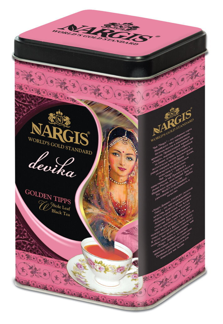 Чай черный индийский Nargis DEVIKA TGFOP (Golden Tips)
в подарочной жестяной шкатулке