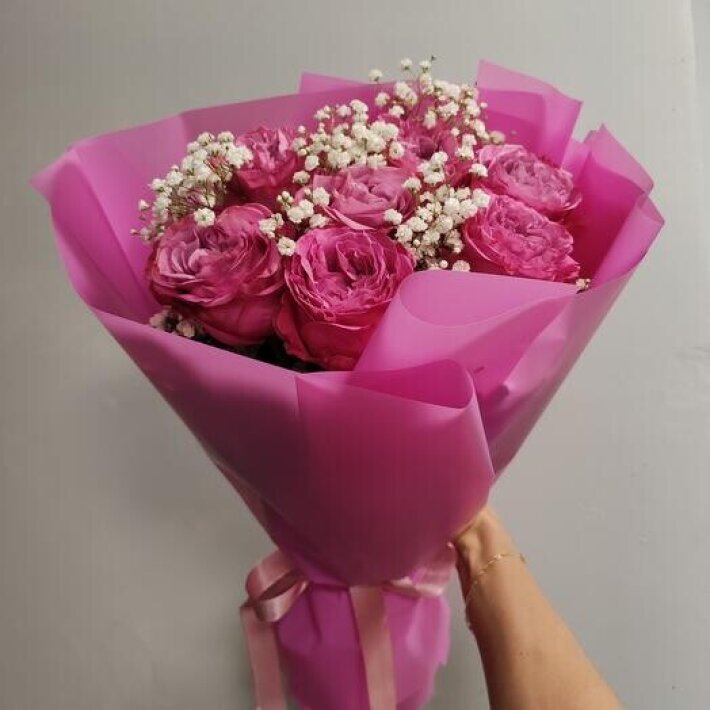 Букет «Лавандовая розочка»