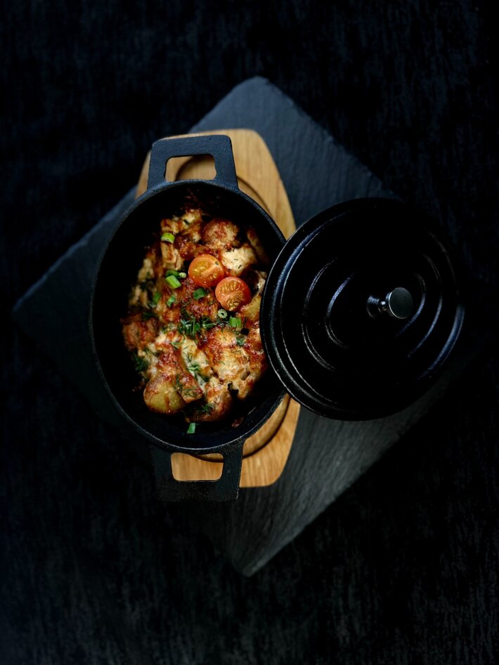 Картофельная запеканка с курицей