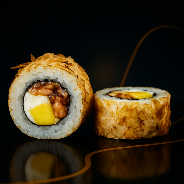 Бонито с жаренным лососем