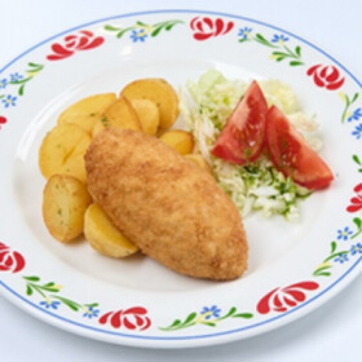 Куриная котлета с пикантным маслом и сыром