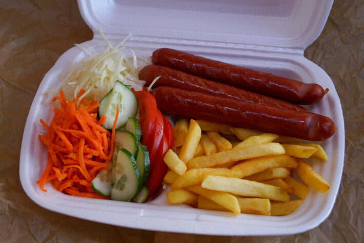 Ланч-бокс с колбасками