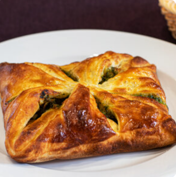 Пеновани со шпинатом и грибами