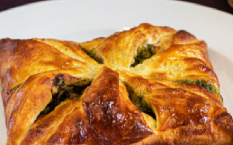 Пеновани со шпинатом и грибами